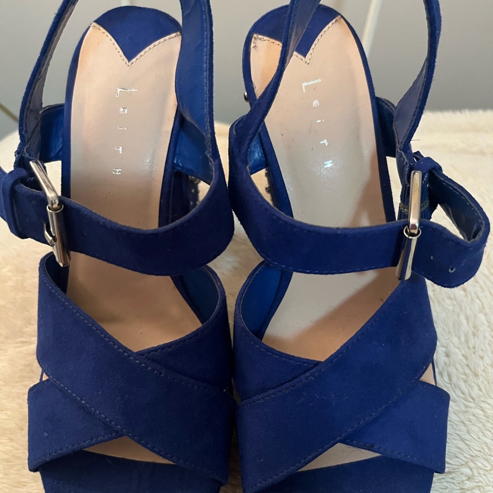 Leith Royal Blue Strappy Heels